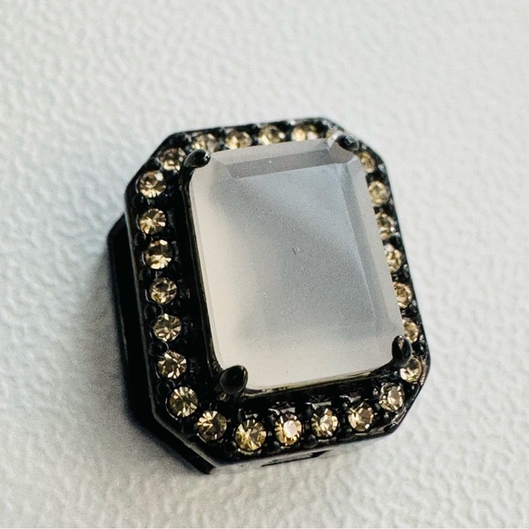 KEEP Collective Charm Black Frame with Clear Center Stone and Crystals - Picture 2 of 3